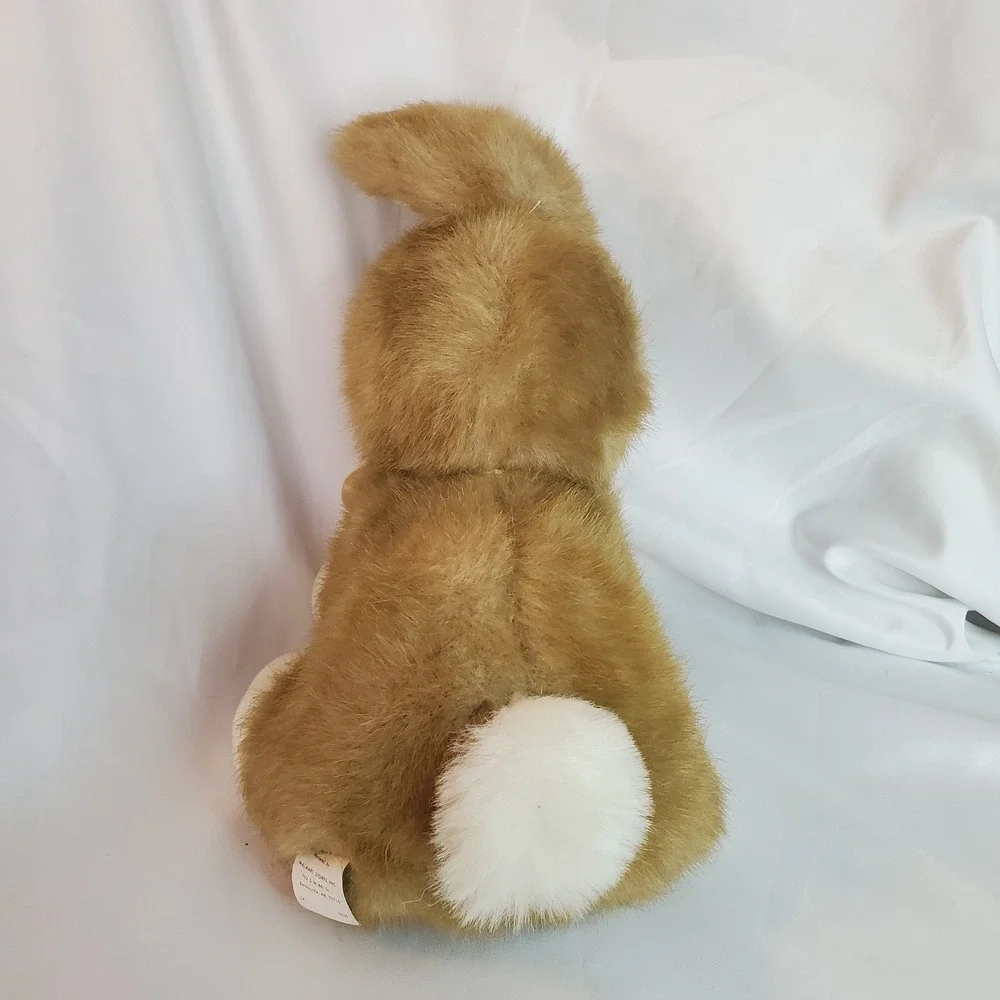 VTG Walmart Bunny Rabbit Brown with Yellow‎ Bow White Feet Plush Stuffed Animal